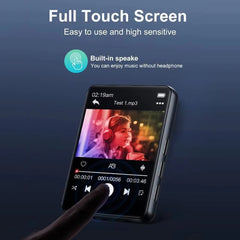 Metal MP3 Player Bluetooth 5.4 HiFi MP3 Music Player Built-in Speaker 2.4inch Touch Screen MP4 Player with E-book/Recording