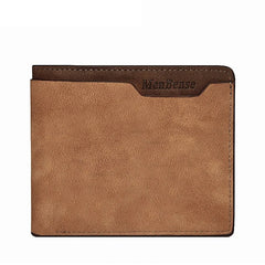 Customized Wallet Photo Mens Brown Short Waterproof Multi-Function Matte PU Leather Engraving Picture Personalized Purse For Men