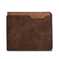 Customized Wallet Photo Mens Brown Short Waterproof Multi-Function Matte PU Leather Engraving Picture Personalized Purse For Men