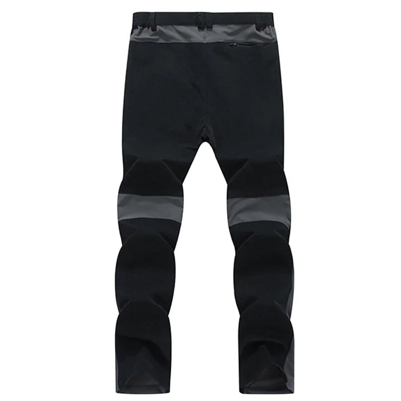 TRVLWEGO Men Hiking Camping Pants Wear-Resistant Quick Dry Anti-UV Pant Waterproof Elastic 5XL Climbing Trekking Summer Trousers