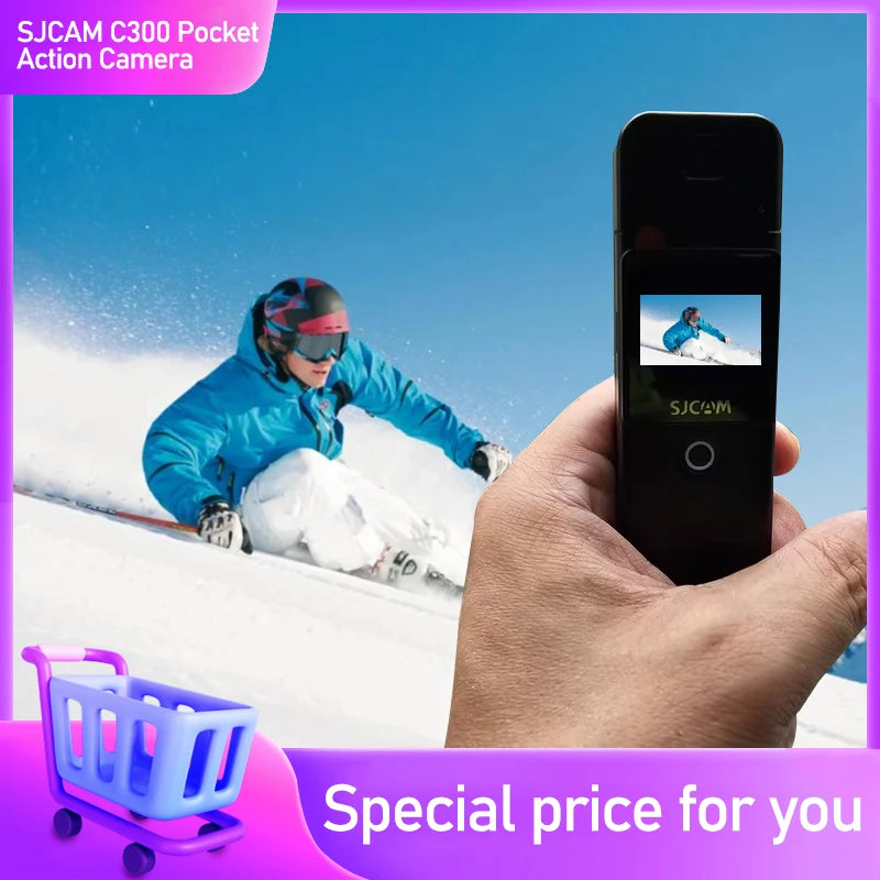SJCAM C300 Pocket Action Camera 4K FHD With Long Battery Life Video 30M Waterproof 5G WiFi Camera Sport Action Cam