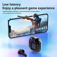 T2 Tws Wireless Bluetooth Headset Transparent Headphones ENC Power Digital Display Stereo Sound Earphones for All Smartphones