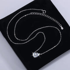 EWYA Marquise Cut 1/2CT Solitaire Moissanite Pendant Necklace Woman Man 925 Silver Lab Diamond Gra Certified Neck Chain Gift