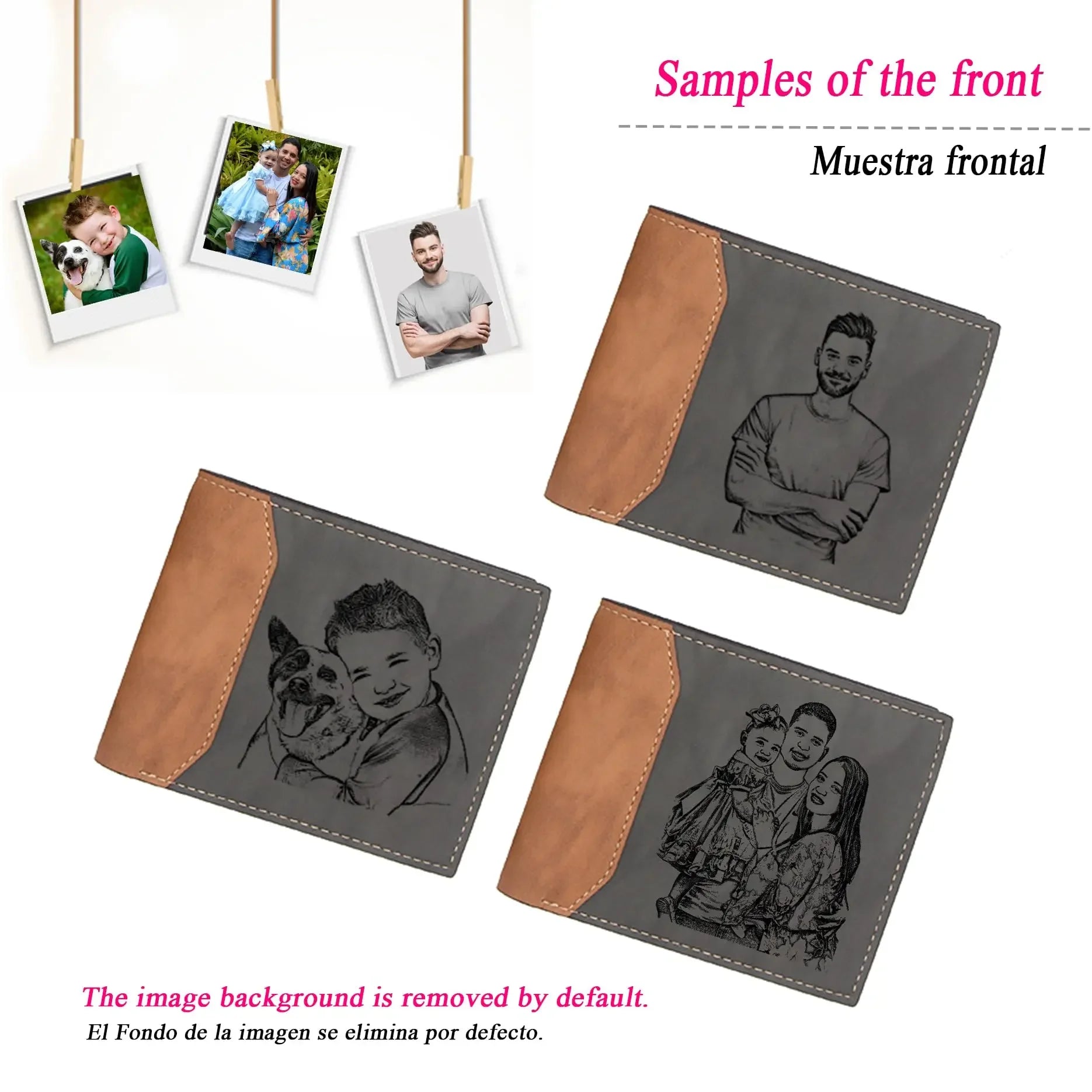 Personalized Engraved Photo Wallet for Husband - Custom Father's Day Gift with Picture & Name, Stylish Bifold Design