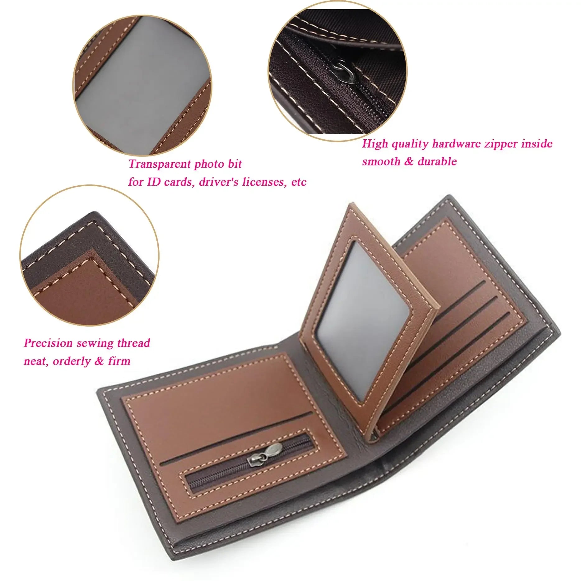 Personalized Engraved Photo Wallet for Husband - Custom Father's Day Gift with Picture & Name, Stylish Bifold Design