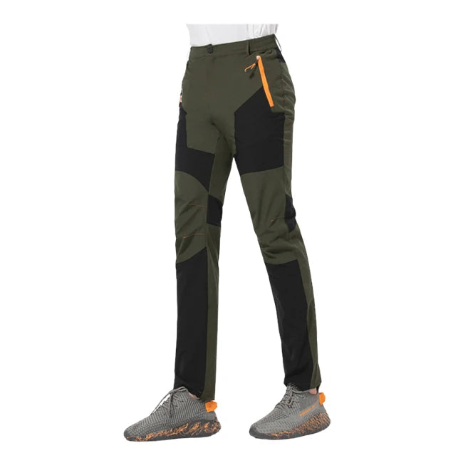 TRVLWEGO Men Hiking Camping Pants Wear-Resistant Quick Dry Anti-UV Pant Waterproof Elastic 5XL Climbing Trekking Summer Trousers