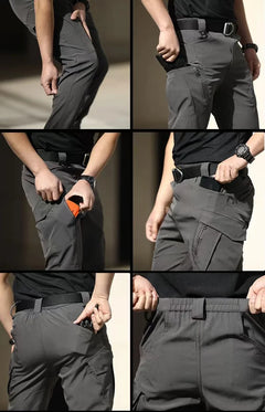 Men's Spring Autumn City Cargo Elastic Pants Trekking Hiking Camping Climbing Running Sports Cycling Work Outdoor Trousers