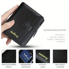 Custom Engrave Name High Quality Man Short Wallets Personalized Name Zipper Coin Pocket Wallet Christmas Father's Day Gift