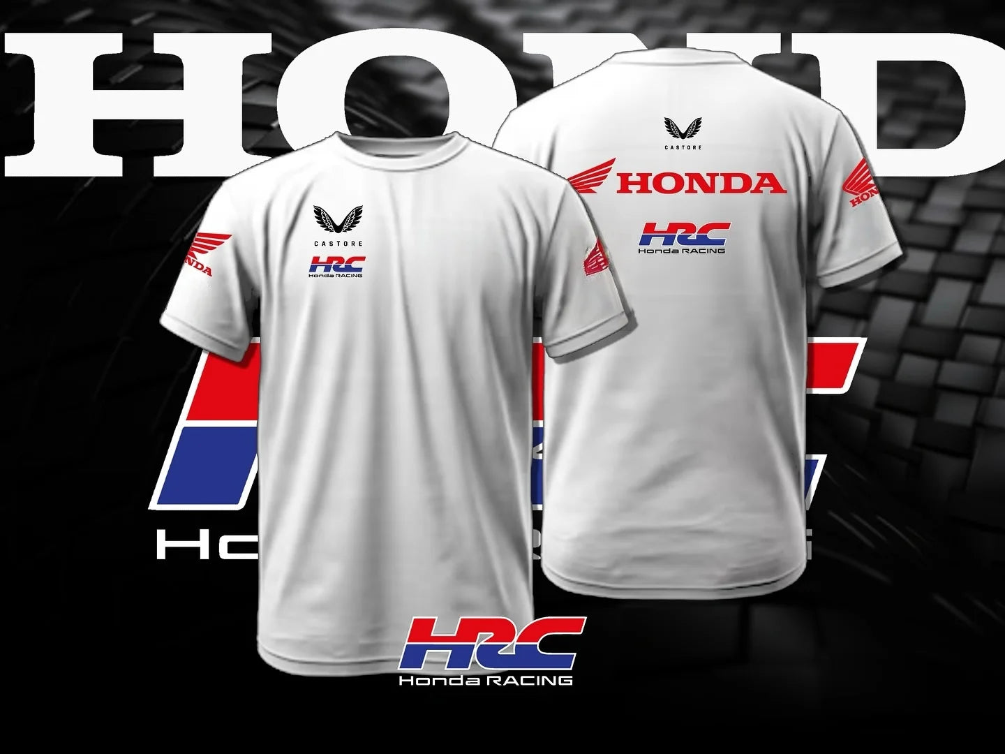 Honda HRC Motorcycle Racing Men's Summer T-shirt Breathable Cotton Short Sleeve Sports Top for Urban Riders and Outdoor Bikers