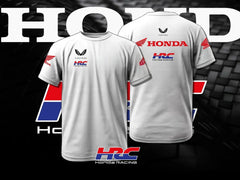 Honda HRC Motorcycle Racing Men's Summer T-shirt Breathable Cotton Short Sleeve Sports Top for Urban Riders and Outdoor Bikers