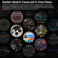 2025 New Mens Smart Watch 360 * 360 Bluetooth Call Smartwatch AMOLED Screen GPS Smart Watches NFC Waterproof Smart Watch for Men