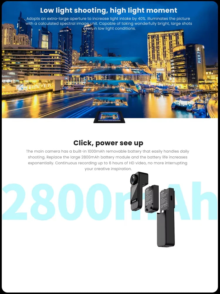 SJCAM C300 Pocket Action Camera 4K FHD With Long Battery Life Video 30M Waterproof 5G WiFi Camera Sport Action Cam
