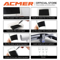 1PCS Laser Engraver Engraving Colored Marking  Paper Ceramics Glass Crystal Stone Tiles Clear Acrylic For CO2 Fiber UV  makings