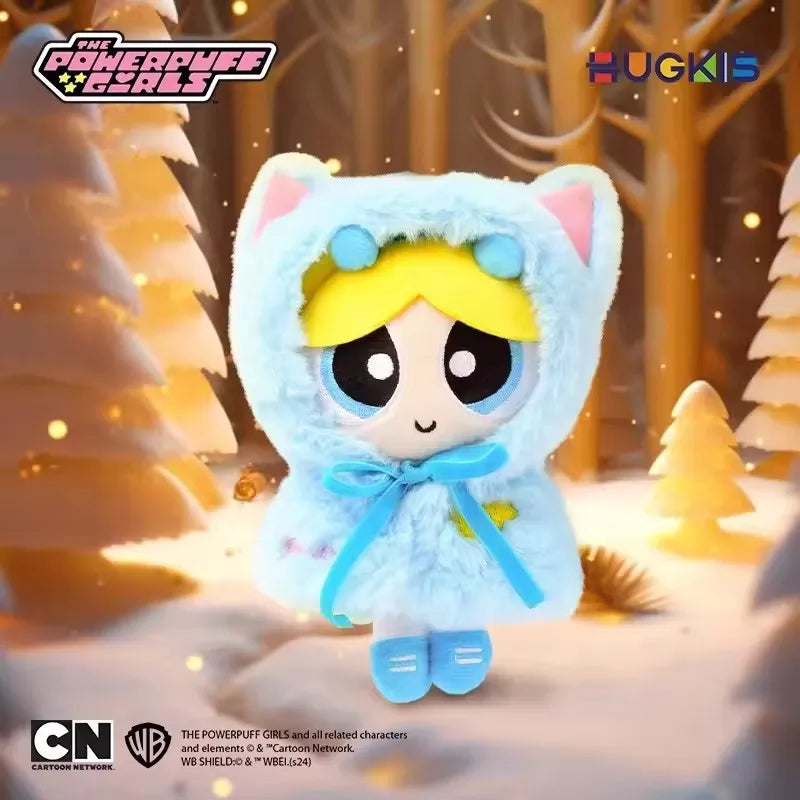 15cm HUGKIS Powerpuff Girls Cape Toy Dress Up Doll Clothes Bubble Figure Valentine Gift Cute Anime Character Collectible Gift