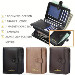 Custom Engrave Name High Quality Man Short Wallets Personalized Name Zipper Coin Pocket Wallet Christmas Father's Day Gift