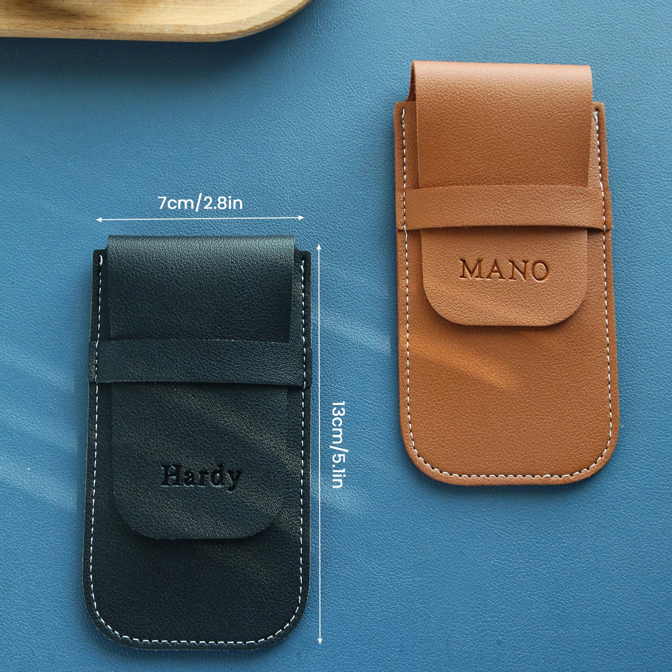 1PCS Personalized Leather Watch Pouch Travel Watch Case for Men Custom Engraved Watch Box Strap Pouch Gifts for Father