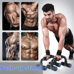 H-shaped push-up pole for chest exercises Home fitness equipment Small portable exercise assisted men's fitness muscle training